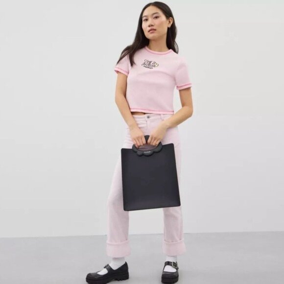 Coach Cloud Handle Tote In Coachtopia Leather Black - Picture 15 of 16